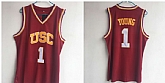 USC Trojans 1 Nick Young Red College Basketball Jersey,baseball caps,new era cap wholesale,wholesale hats
